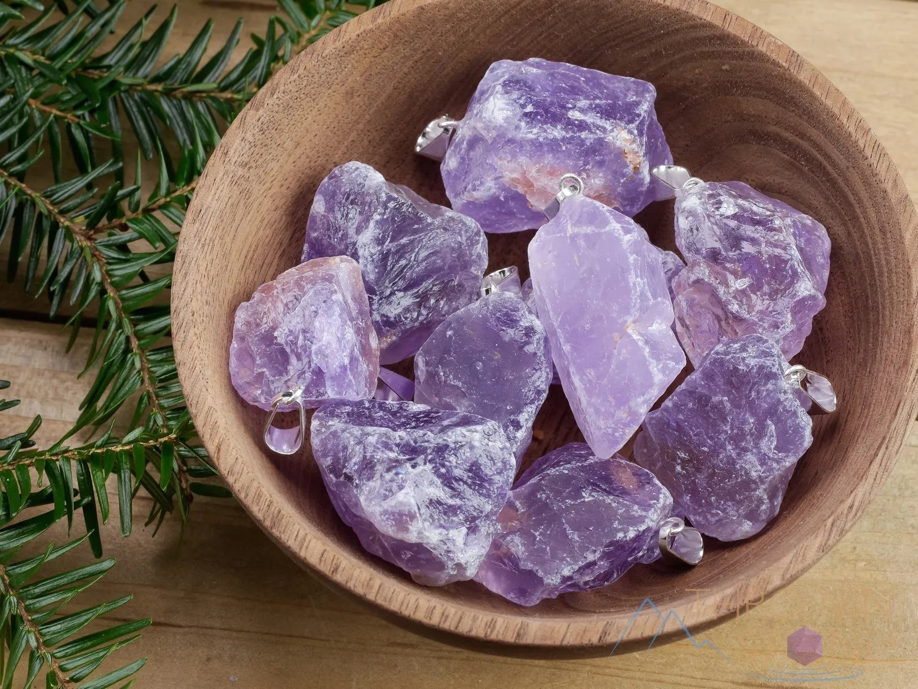 Raw AMETHYST Crystal Pendant - Raw Crystal Necklace, Birthstone, Handmade Jewelry, Healing Crystals and Stones, E1357
