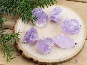 Raw AMETHYST Crystal Pendant - Raw Crystal Necklace, Birthstone, Handmade Jewelry, Healing Crystals and Stones, E1357