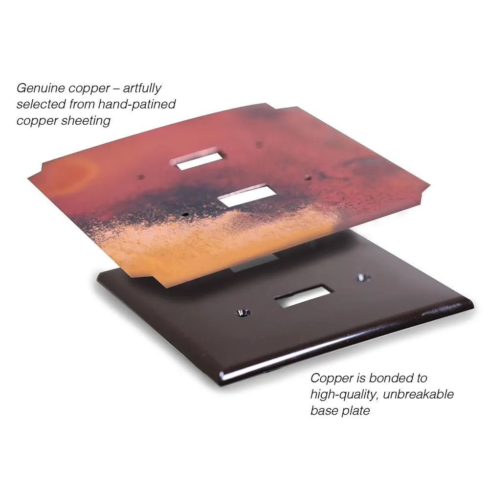Sierra Copper - 4 Toggle Wallplate