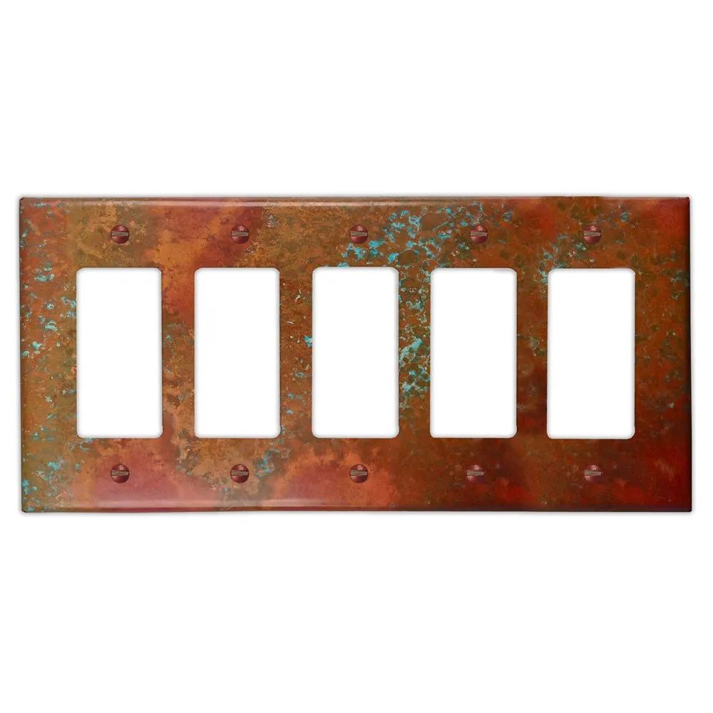 Sierra Copper - 5 Rocker Wallplate