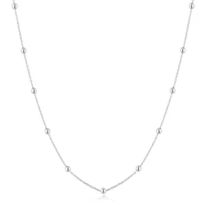 Silver Beaded Chain Necklace