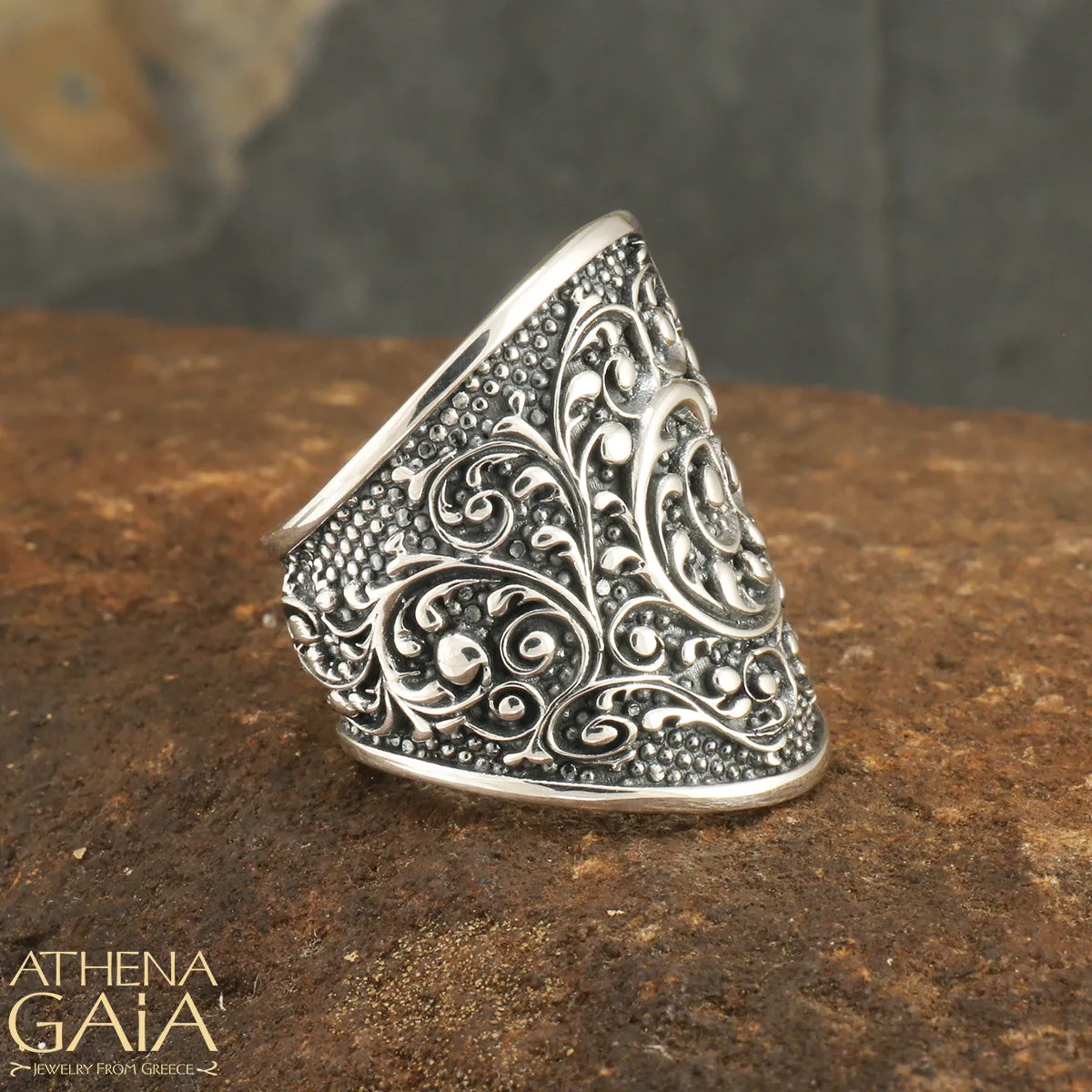 Silver Waves Long Ring