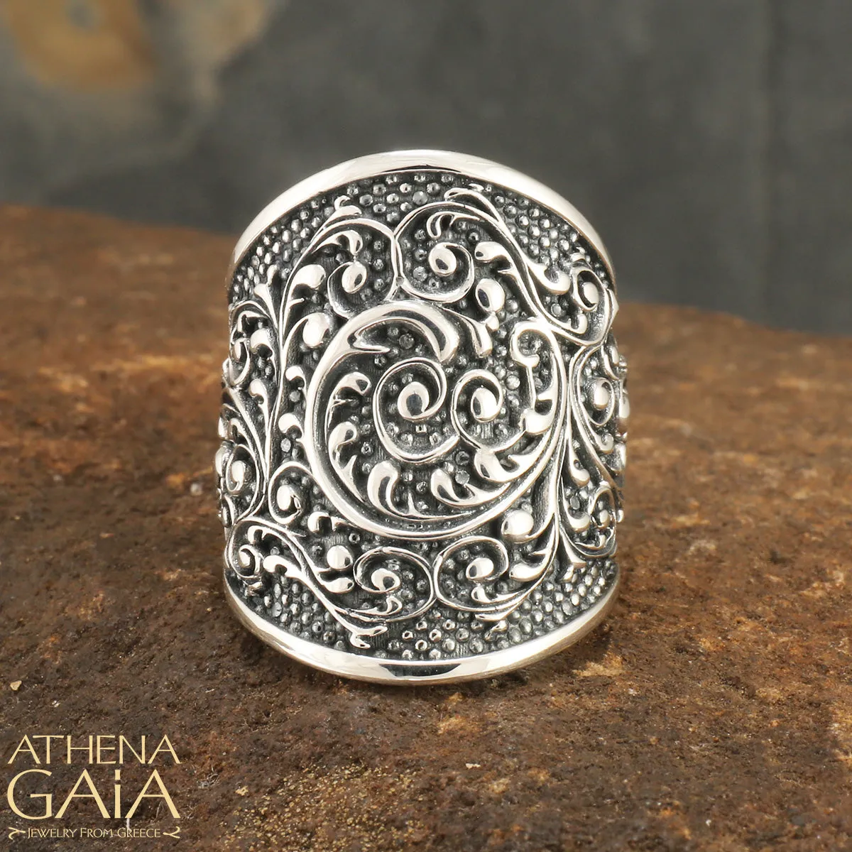 Silver Waves Long Ring