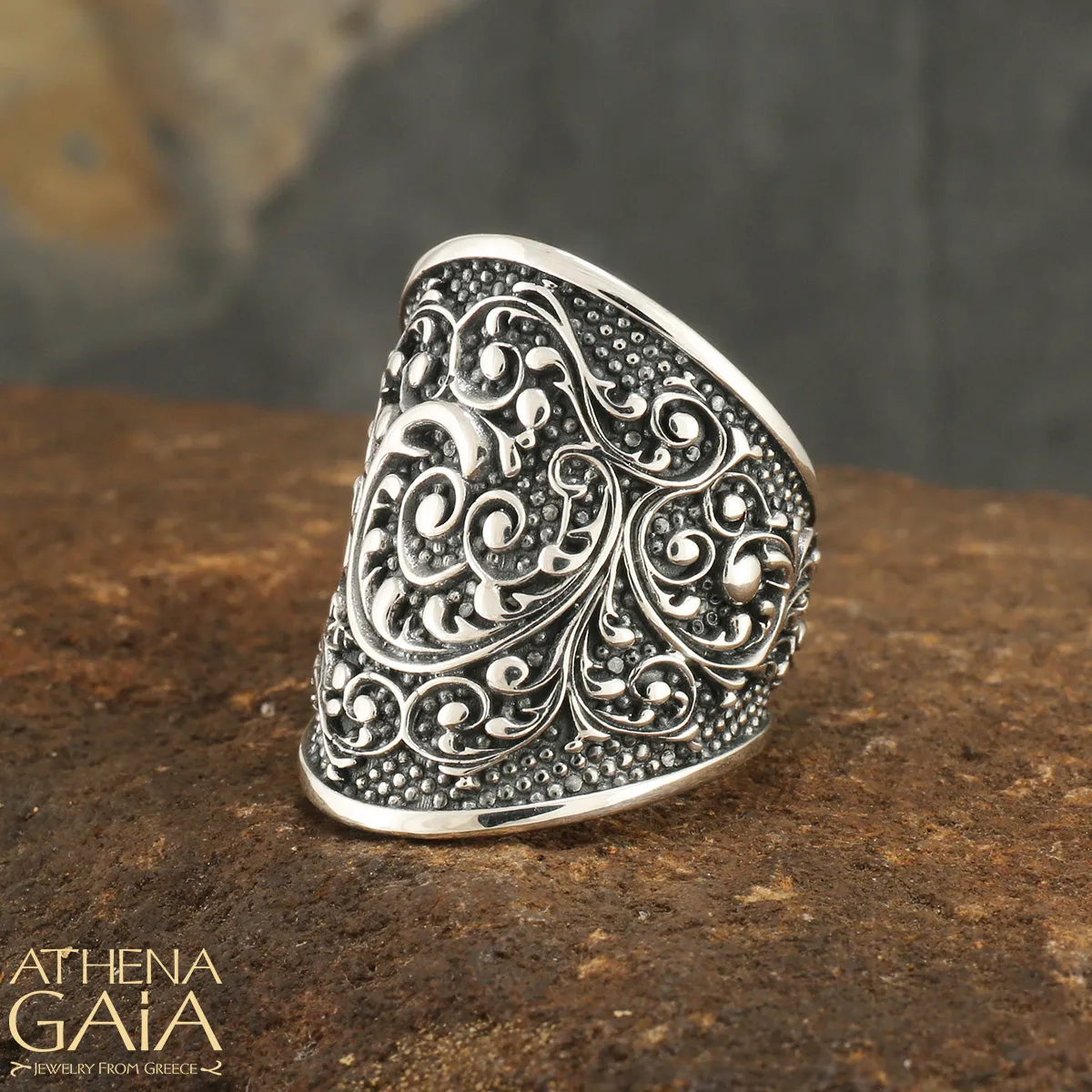 Silver Waves Long Ring