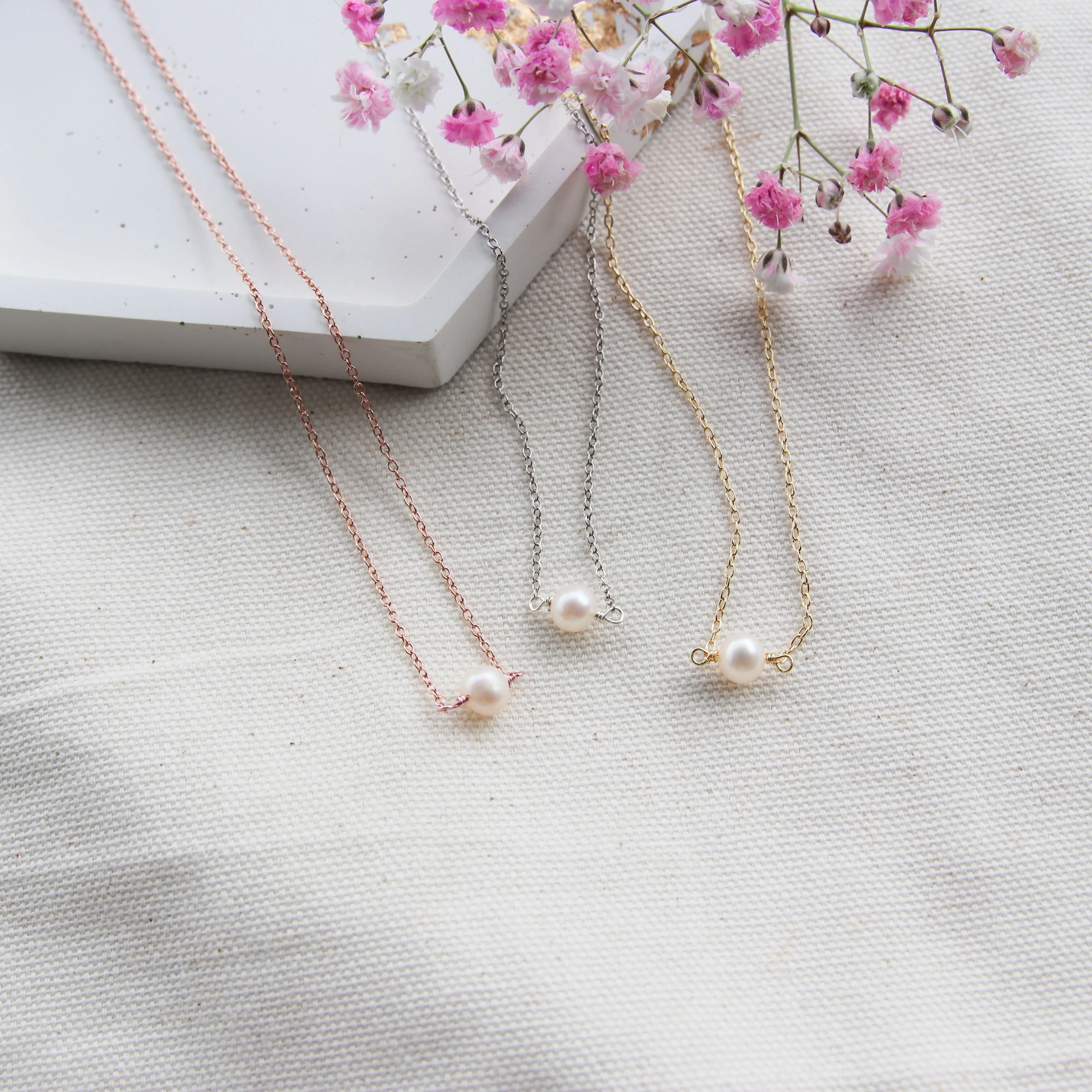 Simple Pearl Necklace