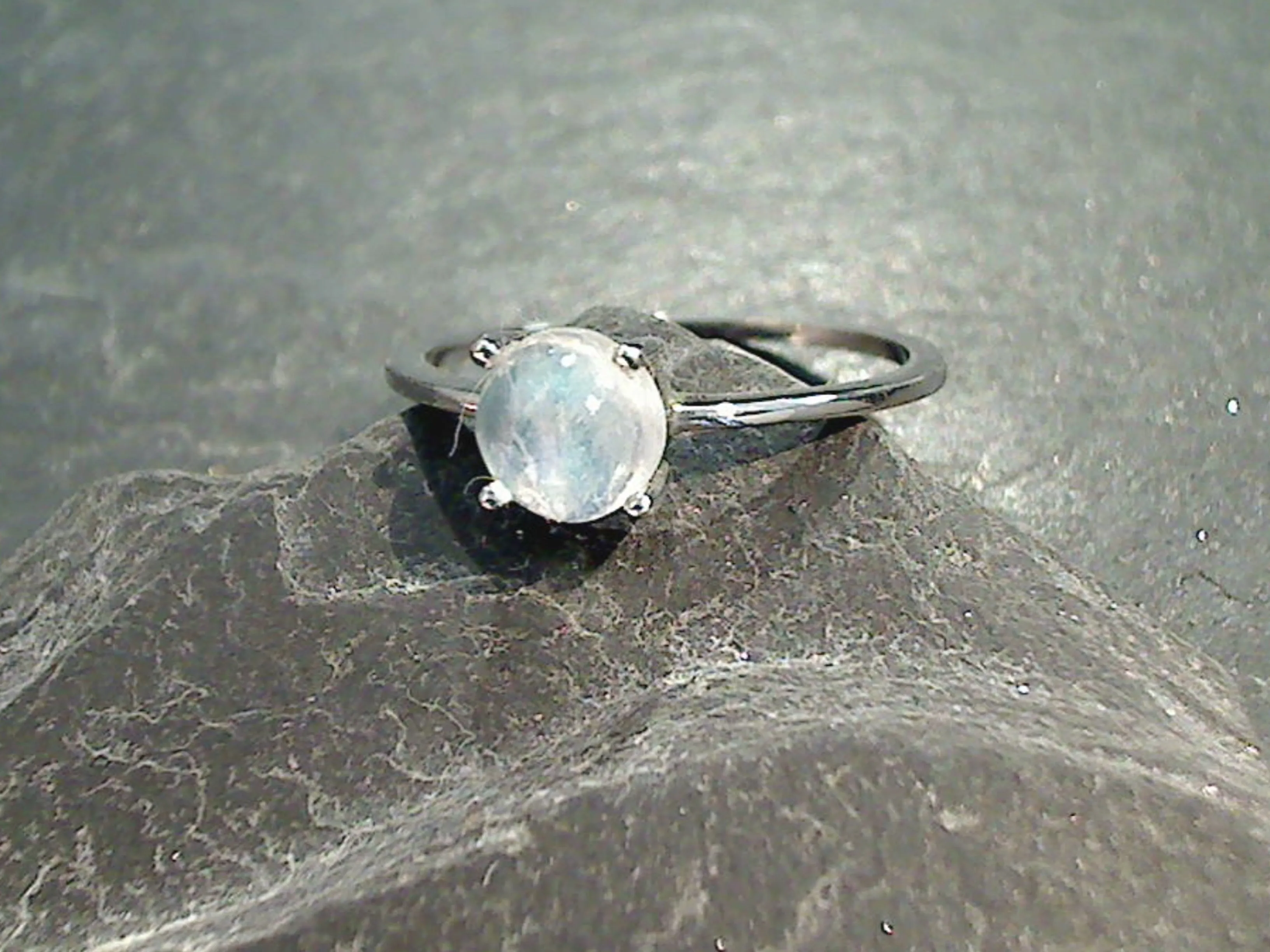 Size 8 Moonstone, Sterling Silver Ring