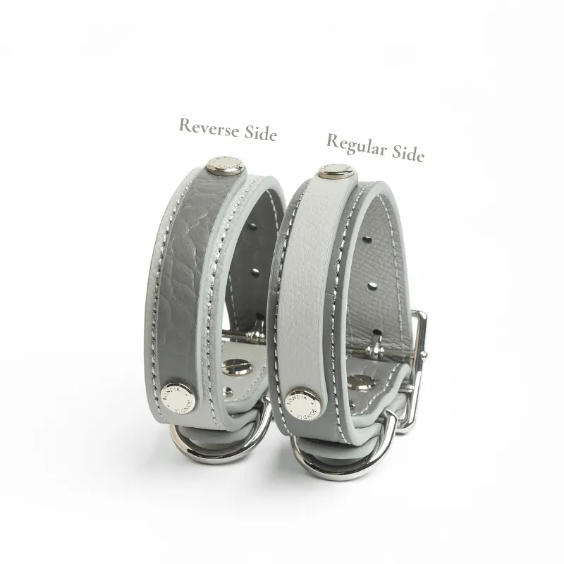 Slim Moonstone Leather Collar