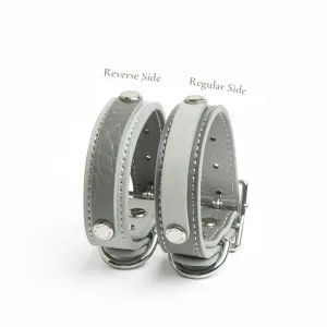 Slim Moonstone Leather Collar