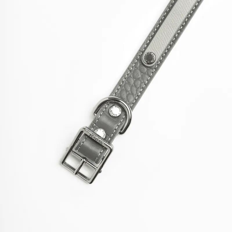 Slim Moonstone Leather Collar