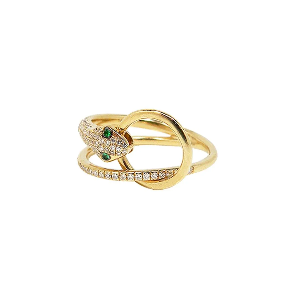 Snake Veve Ring - Emerald | 3.43GMS .25CT