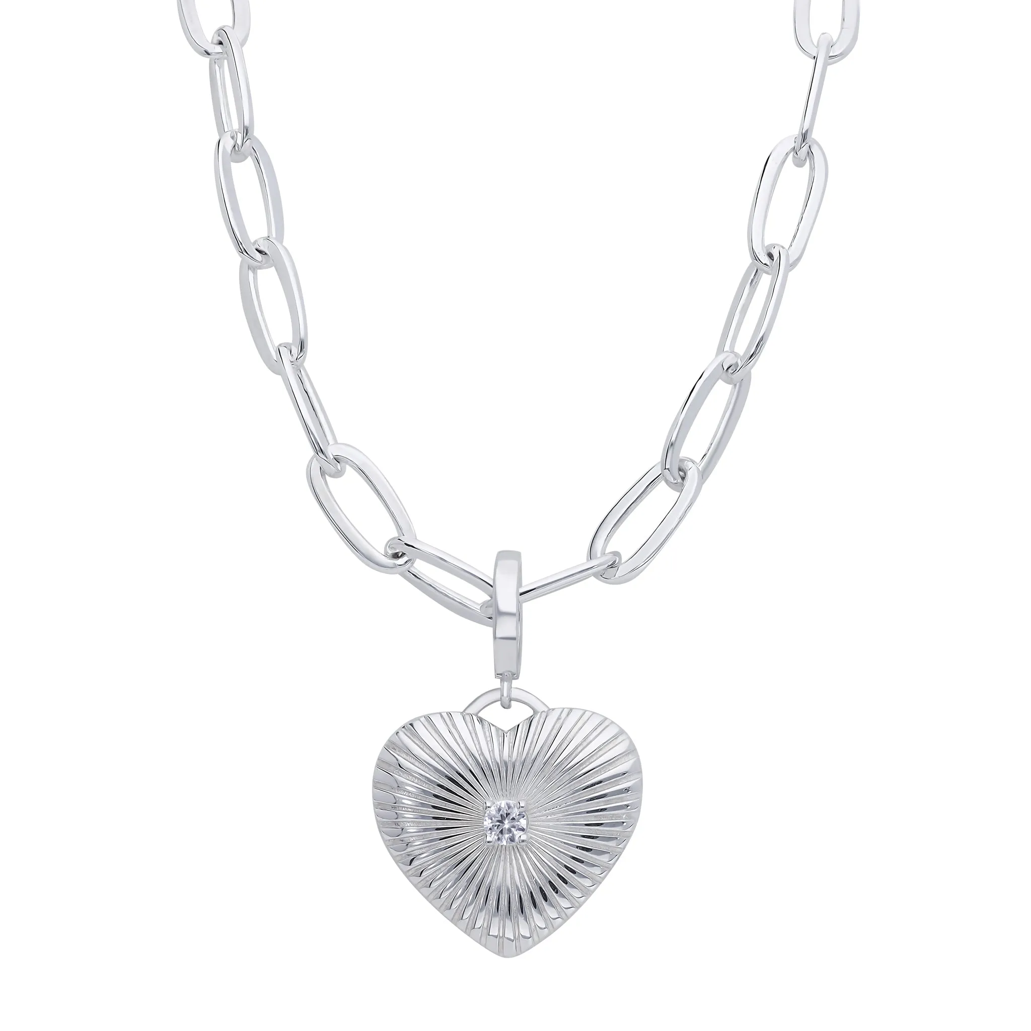 Sterling Silver "Rays of Light" Charm & Bracelet Set