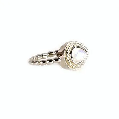 Tear Drop Moonstone Ring