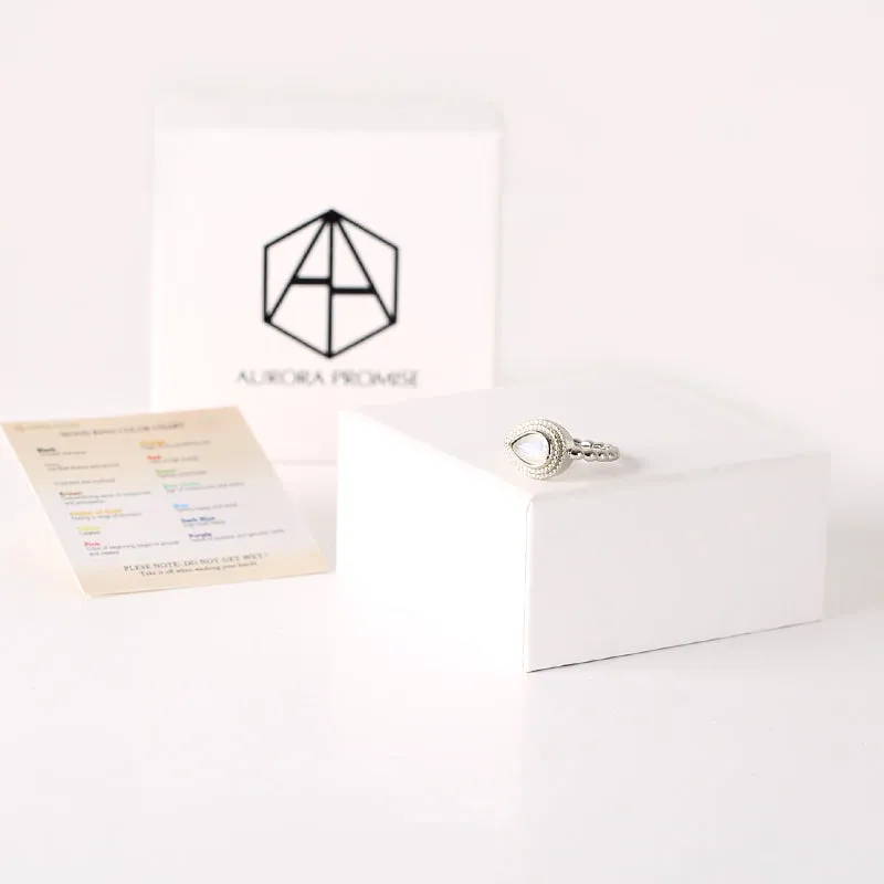 Tear Drop Moonstone Ring