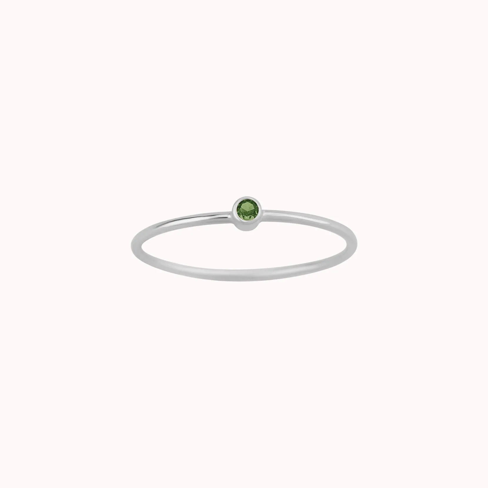 Tiny August Birthstone Ring ∙ Peridot
