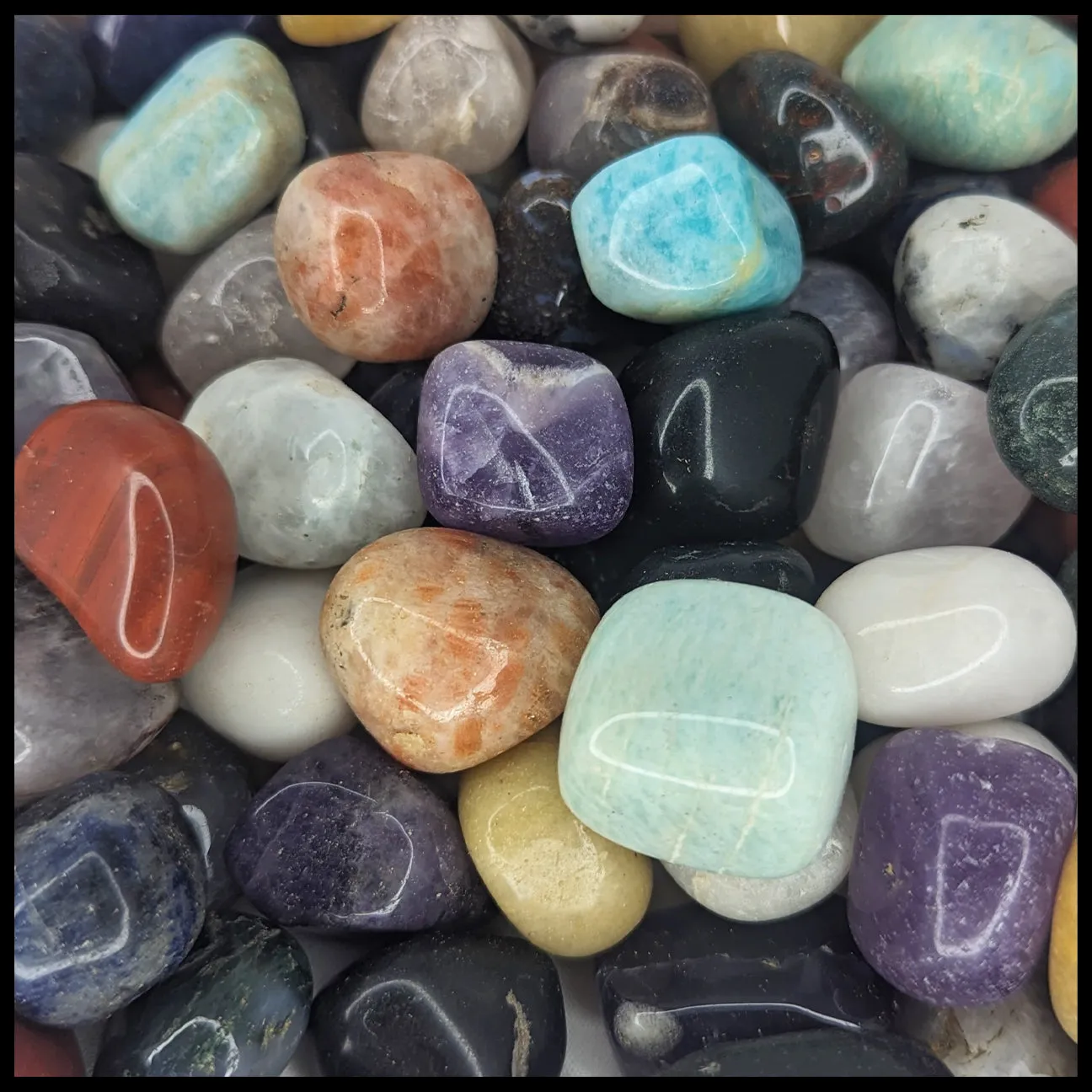 Tumbled Stone, Natural Mix, 10 lb lot