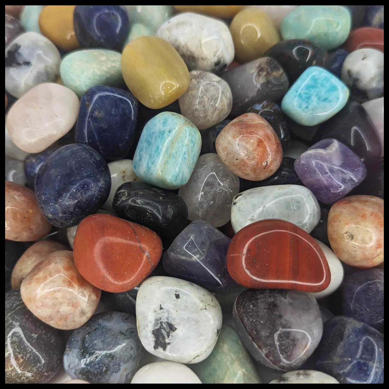 Tumbled Stone, Natural Mix, 10 lb lot