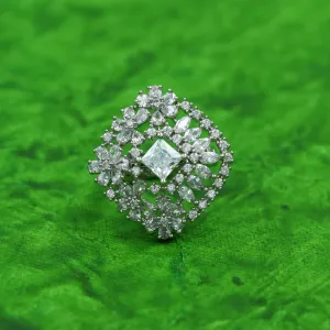 Zircon/AD Adjustable Cocktail Ring 7345-68